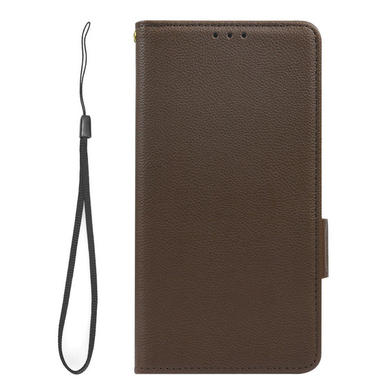 Etui z klapką do Xiaomi Redmi Note 12 5G / POCO X5 5G, Wallet Litchi Magnet, brązowe