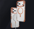 Etui pancerne do MagSafe bezbarwne z pomarańczowymi bokami do iPhone 17 Pro Max
