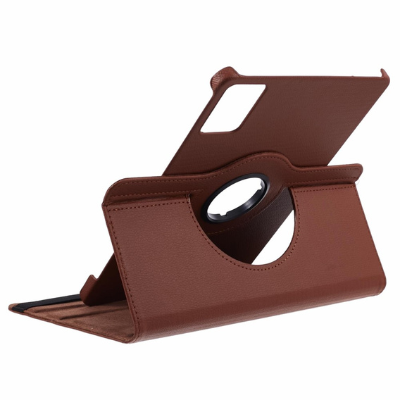 Etui do Lenovo Tab M11, Obrotowe 360, brązowe