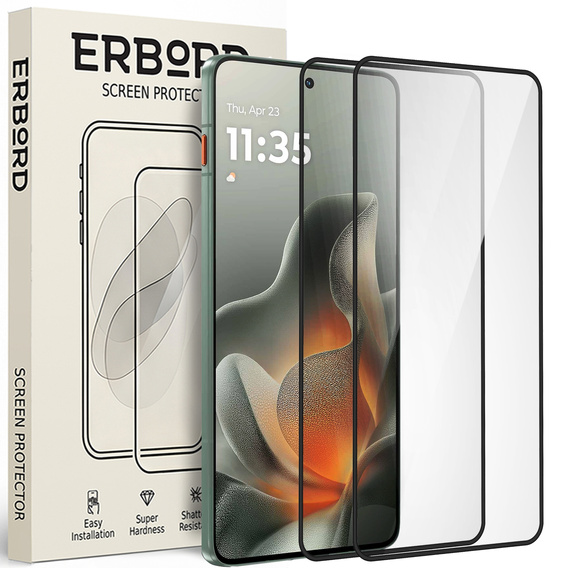 2x Szkło hartowane ERBORD 3D do Motorola Edge 70