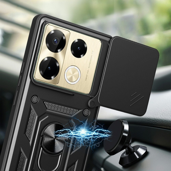 Etui pancerne do Infinix Note 40 Pro, CamShield Slide, czarne