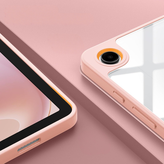 Etui Smartcase Hybrid do Samsung Galaxy Tab A9+, z miejscem na rysik – różowe Marble