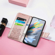 Etui z klapką do Motorola Moto G15 / Motorola Moto G15 Power, Butterfly, różowe rose gold