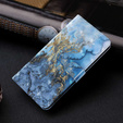 Etui z klapką do Samsung Galaxy A14 4G/5G, Wallet, Marble niebieskie