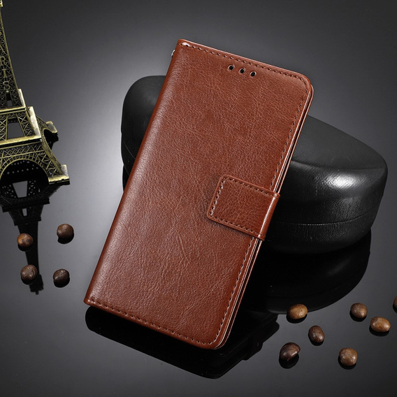 Etui z klapką do Infinix Note 30 Pro 4G, Crazy Horse Wallet, brązowe
