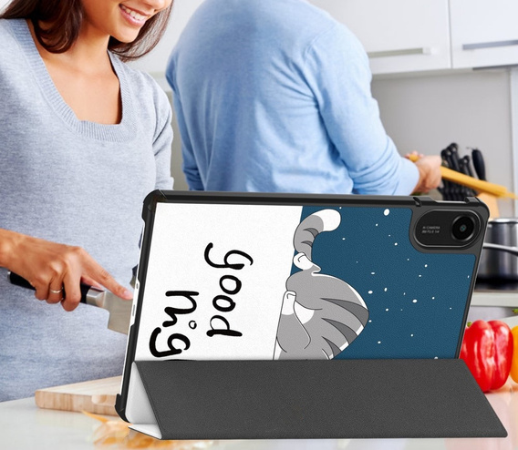 Etui z klapką i motywem kota do Xiaomi Redmi Pad 2