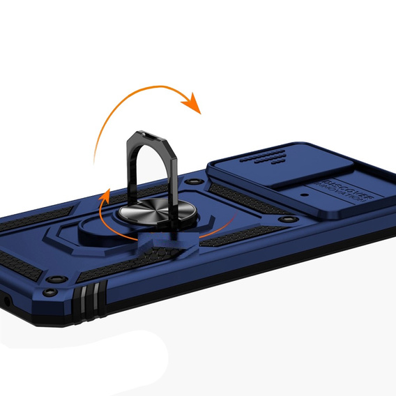 Etui pancerne do Xiaomi Poco X4 Pro 5G, CamShield Slide, niebieskie