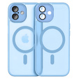 Etui do iPhone 16, do MagSafe, ERBORD Matt Case, niebieski + Szkło na ekran