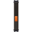 Pasek Nylonowy do Samsung Galaxy Watch 4/5/6 40/42/43/44/45/46/47mm, Szary / Pomarańczowy