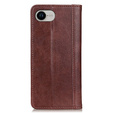 Etui do Iphone 16E, Wallet Litchi Leather, brązowe