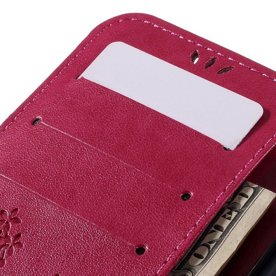 Etui z klapką do Samsung Galaxy S7 Edge, Butterfly, różowe