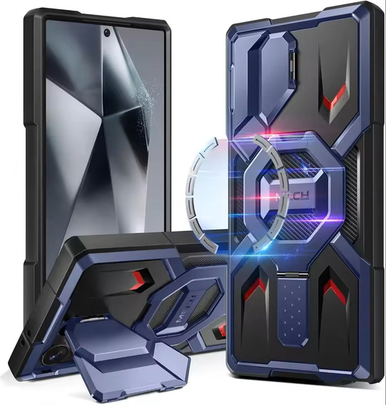 Etui Tongate MECH MagSafe Series granatowe do Samsung Galaxy S24 Ultra