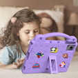 Etui do Lenovo Tab M11 / Huawei MatePad SE 11", Cute Patterns, z podstawką, fioletowe