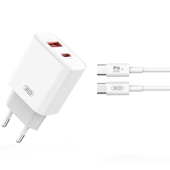 Ładowarka sieciowa USB-C 20W z kablem USB-C – USB-C do smartfonów, tabletów i innych urządzeń z portem USB-C