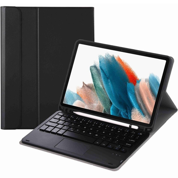 Etui z klawiaturą do Samsung Galaxy Tab A8 10.5 X200 / X205, Touchpad, czarne