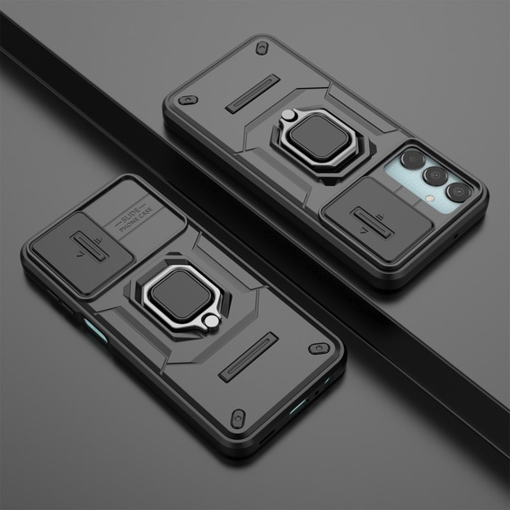 Etui do Samsung Galaxy M15 5G, KickStand Camera Lens, czarne