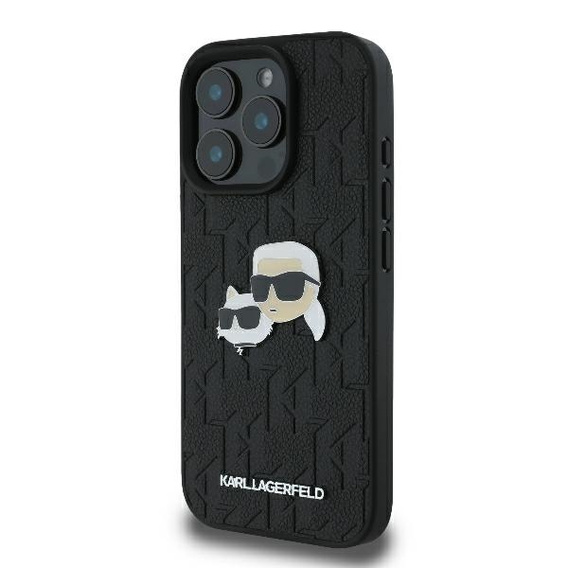Etui Karl Lagerfeld Hardcase Monogram Karl & Choupette Head Pin do iPhone 16 Pro