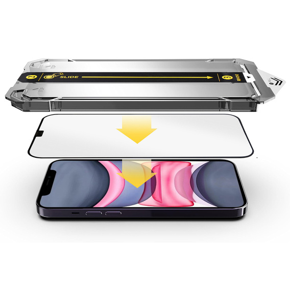 2x Szkło Szkło Hartowane do iPhone 11 / XR, ERBORD Easy App Full Screen Protector