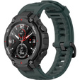 Pasek Silikonowy do Amazfit T-Rex/T-Rex PRO, Ciemny Zielony