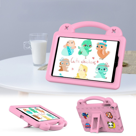 Etui do iPad mini 7.9" 2019/2015/2014/2013/2012 (5/4/3/2/1 gen.), Cute Patterns, z podstawką, Różowe