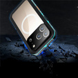 Etui do iPhone 17 Pro, Wodoodporne IP68, SHELLBOX MagSafe, niebieskie