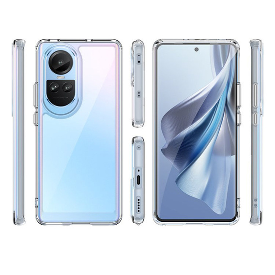 Etui do Oppo Reno 10 / 10 Pro, Fusion Hybrid, przezroczyste