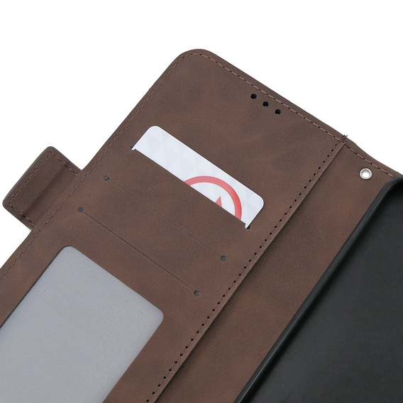 Etui z klapką do Oppo A38 4G / Oppo A18 4G, Card Slot, brązowe