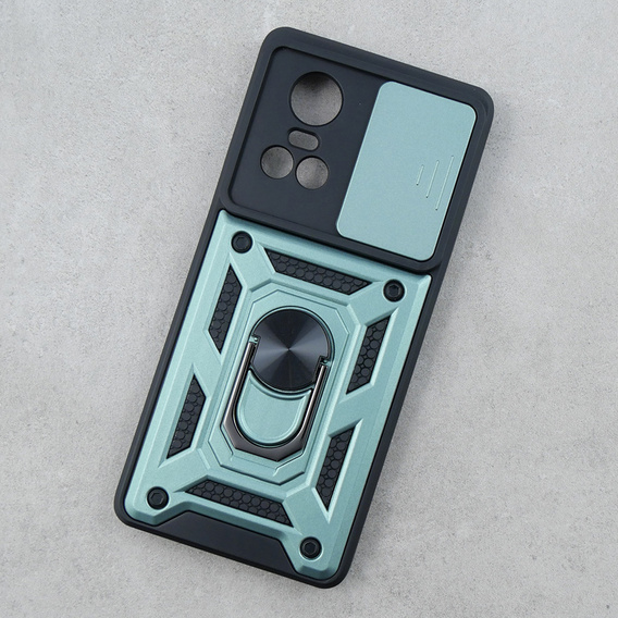 Etui pancerne do Oppo Reno 10 / 10 Pro, CamShield Slide, zielone