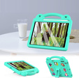 Etui do iPad 9.7" 2018/2017 (6/5 gen.) / Pro 9.7" 2016, Cute Patterns, z podstawką, Zielone