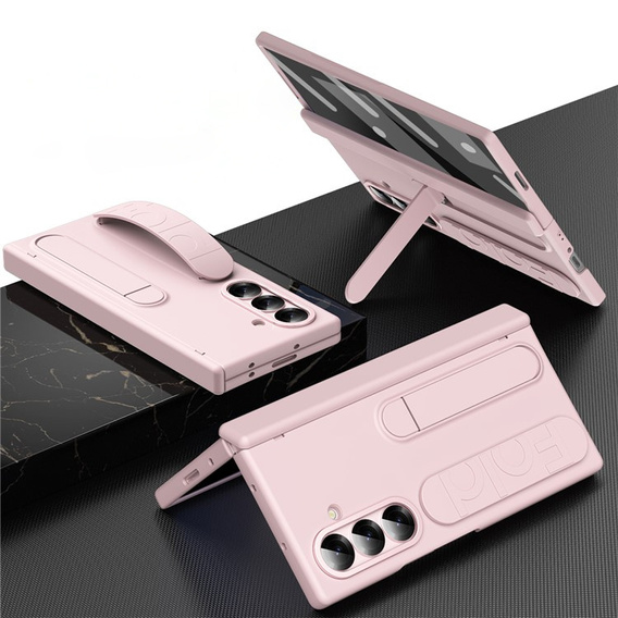 Etui z rączką i podstawką – różowe do Samsung Galaxy Z Fold7