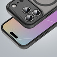 Etui matowe do iPhone 17 Pro, do MagSafe, z ochroną aparatów, czarne