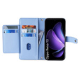 Etui z klapką do Oppo Reno 13, Wallet Zipper Pocket, niebieskie