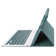 Etui z klawiaturą do iPad Air 11" 2025/2024 (7/6 gen.), Leather Pen Slot, ciemnozielone