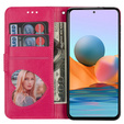 Etui z klapką do Samsung Galaxy A36 5G, Wallet Zipper Pocket Glittery, różowe