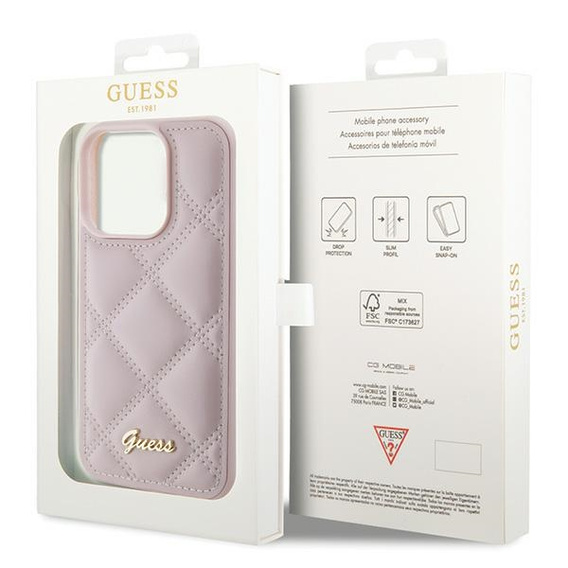 Etui Guess Quilted Metal Logo do iPhone 15 Pro