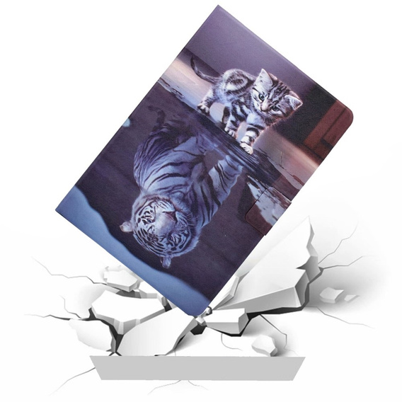 Etui do Samsung Galaxy Tab A9+ X210 / X215 / X216B, cat and tiger