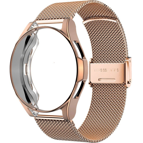 Bransoleta + Etui do Samsung Galaxy Watch 6 Classic 43mm, Różowe złoto