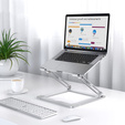 Aluminiowa podstawka do laptopa, stojak Tech-Protect - Srebrny