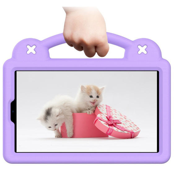 Etui do Samsung Galaxy Tab A7 Lite 8.7 T220/T225, Cute Patterns, z podstawką, Fioletowe