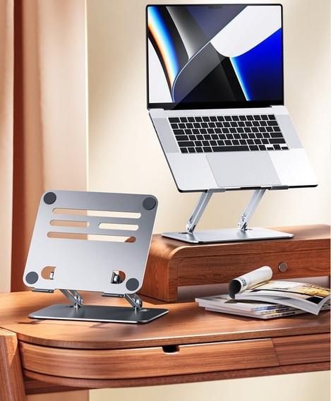 Stalowa podstawka pod laptopa do 17 cali, stojak ERBORD P89, szary