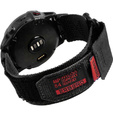 Pasek Nylonowy ERBORD MP84 Quickfit do Garmin Fenix 5X/6X/6X PRO/7X, Czarny, Rozmiar S/M