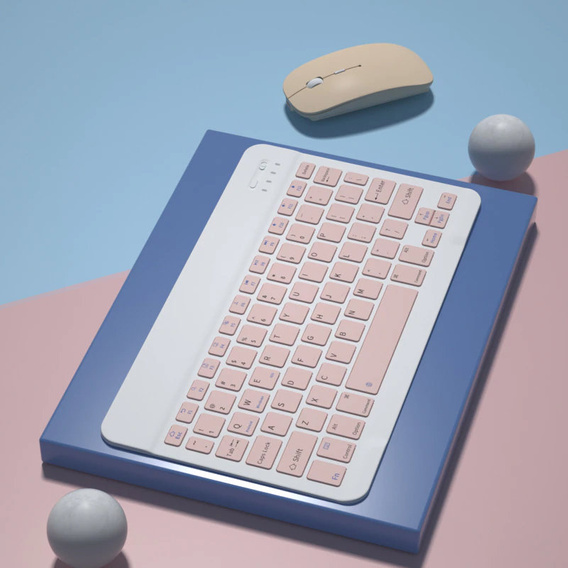Etui z klawiaturą do Xiaomi Pad 5/5 Pro, różowe rose gold