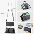 Etui CASEME do Samsung Galaxy A55 5G, RFID Leather Wallet, z paskiem na ramię, czarne