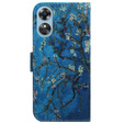 Etui z klapką do Oppo A17, Wallet, Sakura niebieskie