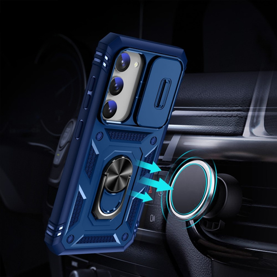 Etui pancerne do Samsung Galaxy S23 Plus, CamShield Slide, niebieskie