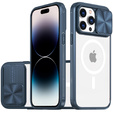 Etui do iPhone 14 Pro Max, Slide Camera Magsafe, niebieskie