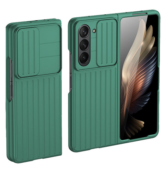 Etui PC Case do Samsung Galaxy Z Fold5 5G, z ochroną aparatu, zielone
