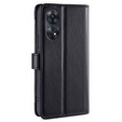 Etui z klapką do Oppo Reno8 T 4G, Wallet Zipper Pocket, czarne