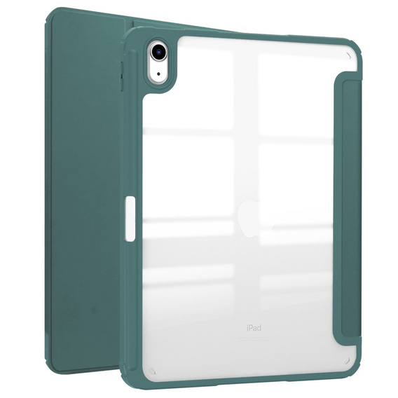 Etui do iPad 11" 2025 A16 (11 gen.) / iPad 10.9" 2022 (10 gen.), Smartcase Hybrid, z miejscem na rysik, ciemnozielone