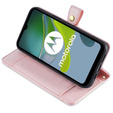 Etui z klapką do Motorola Moto G53 5G/ G23 4G/ G13 4G, Wallet Zipper Pocket, różowe